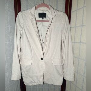 Banana Republic Blazer Womens 4 Cream Linen Cotton Suit